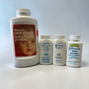 Vintage Johnson's Baby Powder Original Formula 14 oz Pure Constrach + More Lot